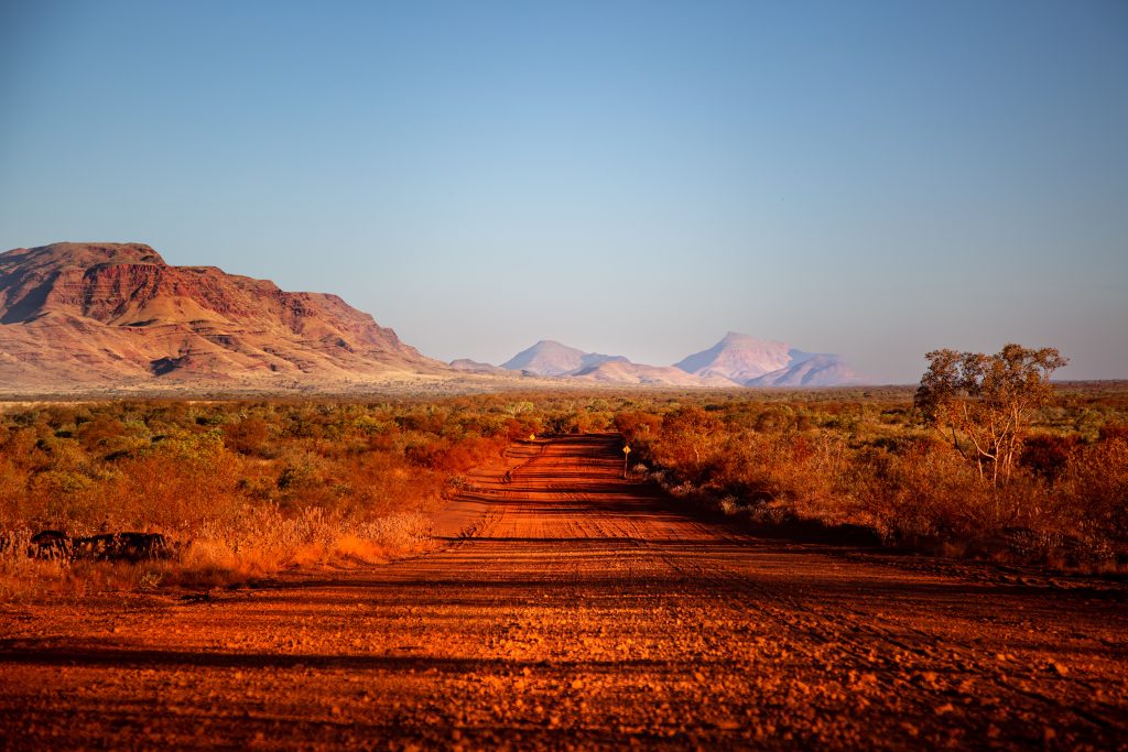 Evening in the Australian outback of Western Australia.